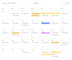 event calendar